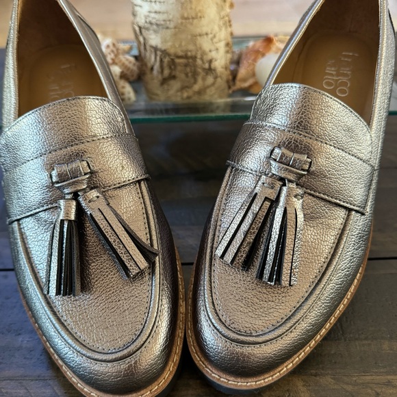 Franco Sarto Shoes - Franco Sarto holiday tassel loafers Metallica leather worn ONCE. Size 7M Euro 37